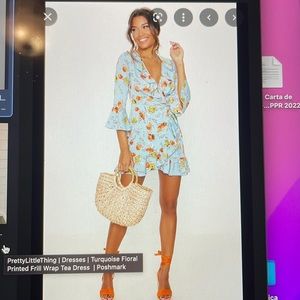 NEVER WORN Floral wrap dress!!